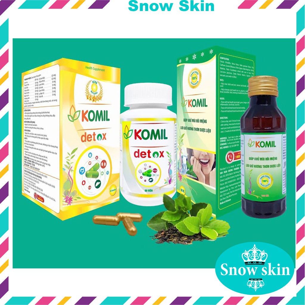 [combo] Bộ sản phẩm hôi miệng Komil & Komil detox