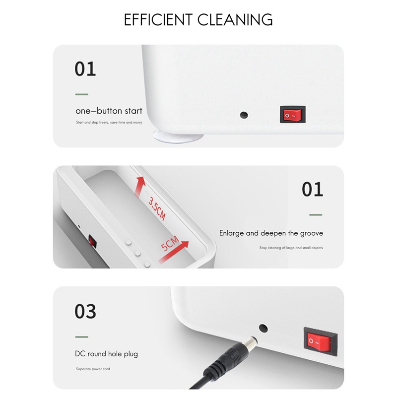 Máy Vệ Sinh Trang Sức/Đồng Hồ Đeo Tay 45000Hz Bằng Sóng Siêu Âm Chất Lượng Cao