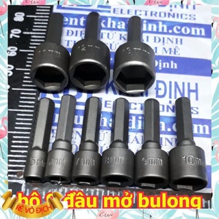 combo bộ đầu gắn máy khoan, khí nén...mở bulong đầu lục giác nhiều kích cỡ 5~13mm kde5370