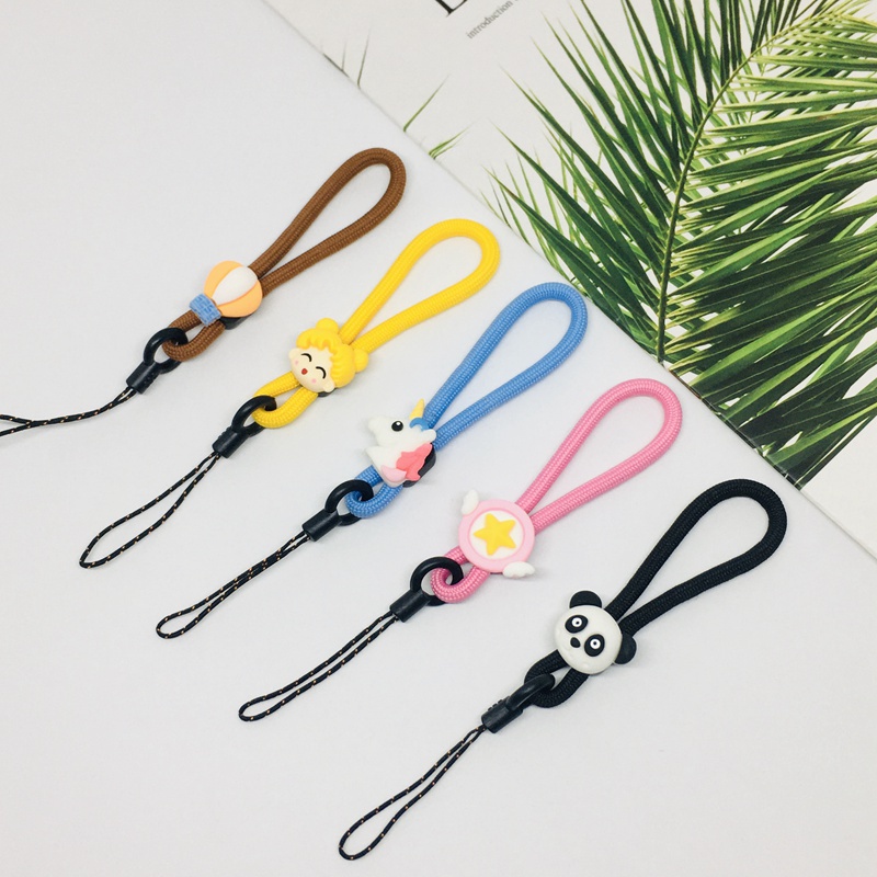 Mobile Dây Đeo Cổ Tay Bằng TPU + Vải Họa Tiết Hoạt Hình Thủy Thủ Mặt Trăng / Gấu Trúc Có Thể Điều Chỉnh Chống Thất Lạc Cho Điện