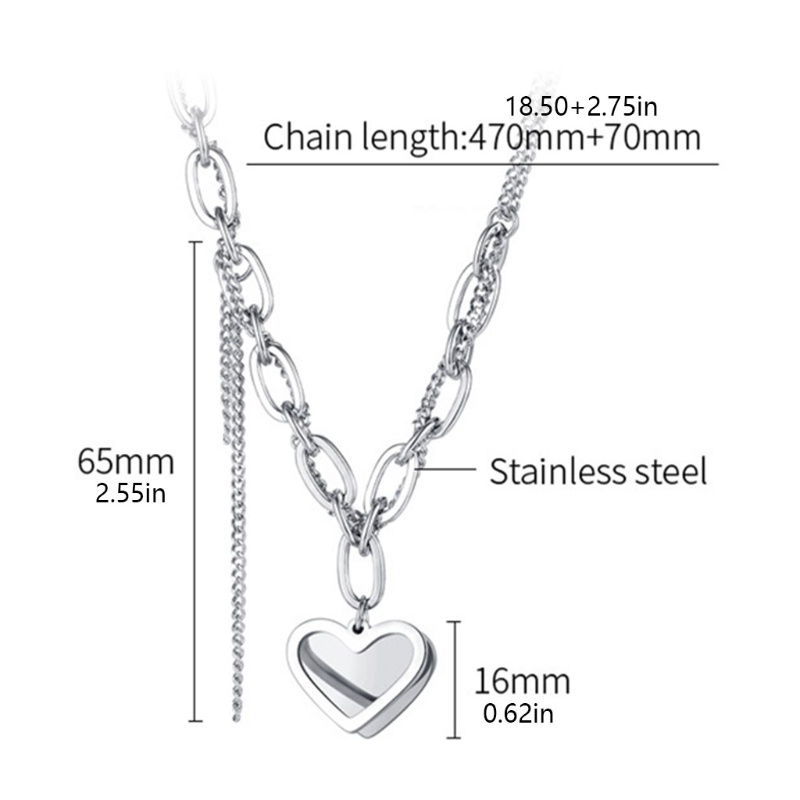 Vòng cổ Mặt Trái Tim Đính Đá Thời Trang Cho Nữ