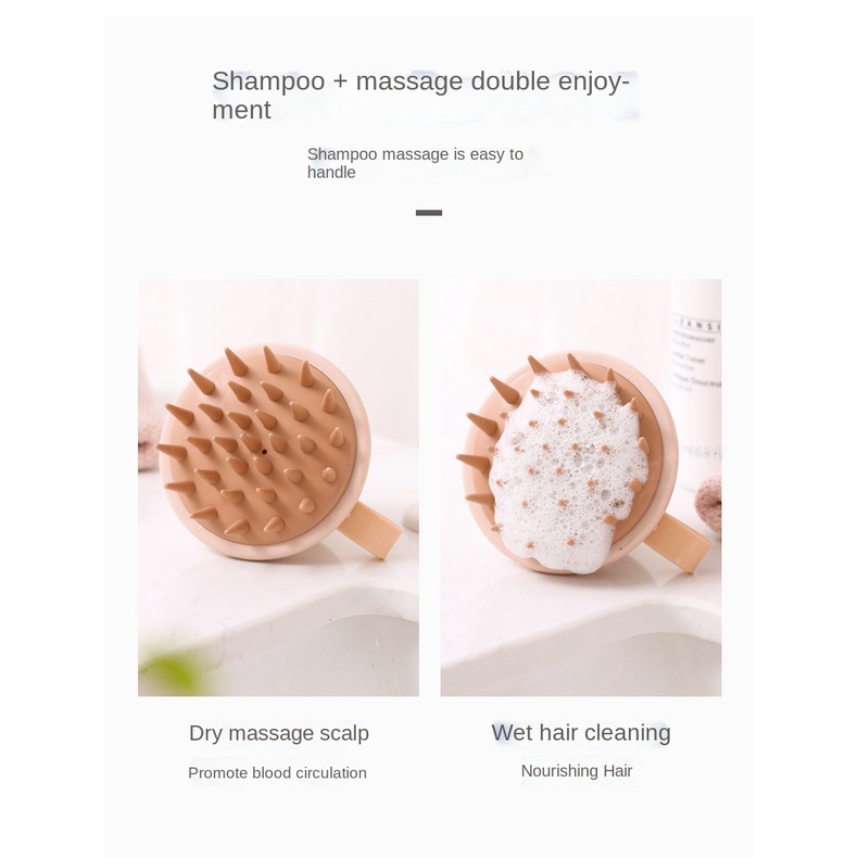 Bàn Chải Massage Da Đầu Bằng Silicone Cho SPA