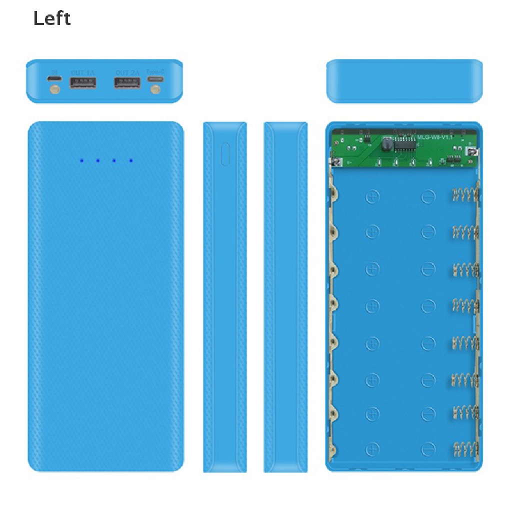 Hộp Sạc Pin Hai Cổng USB Le 8 X 18650 DIY Ốp