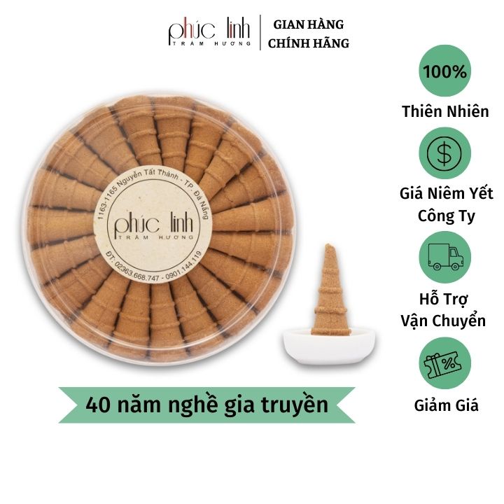 Nụ Trầm Hương Nguyên Chất PHÚC LINH Viên Nhỏ | Viên Lớn | Viên Sen Cao Cấp - Đốt Thơm Xông Nhà, Cúng, Phong Thủy