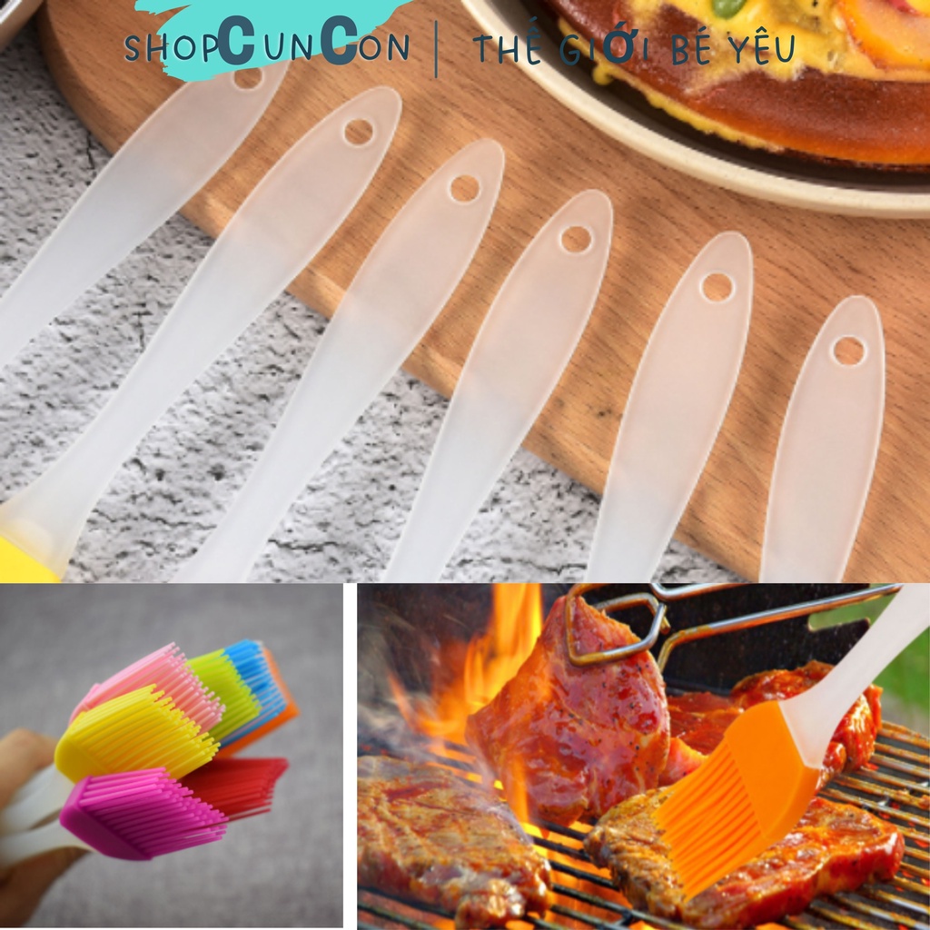 Chổi phết dầu, chổi quét dầu sillicon chống dính dùng trong nhà bếp chế biến món ăn có đủ màu