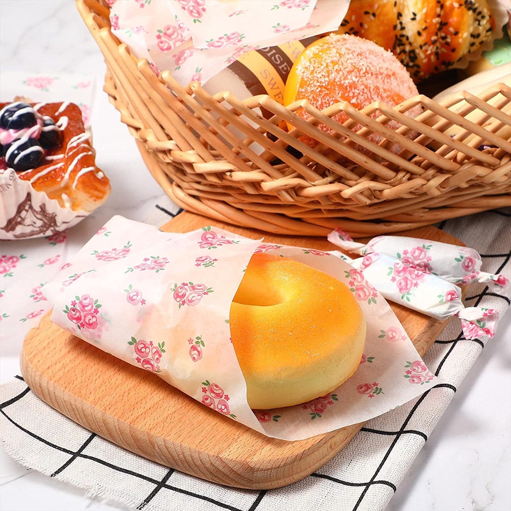 Set 10 Giấy Gói Bánh Mì / Burger / Khoai Tây Chiên Tiện Dụng