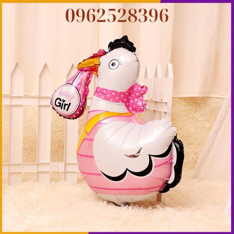 Bong Bóng tráng nhôm CON GÀ BABY trang trí thôi nôi - sinh nhật