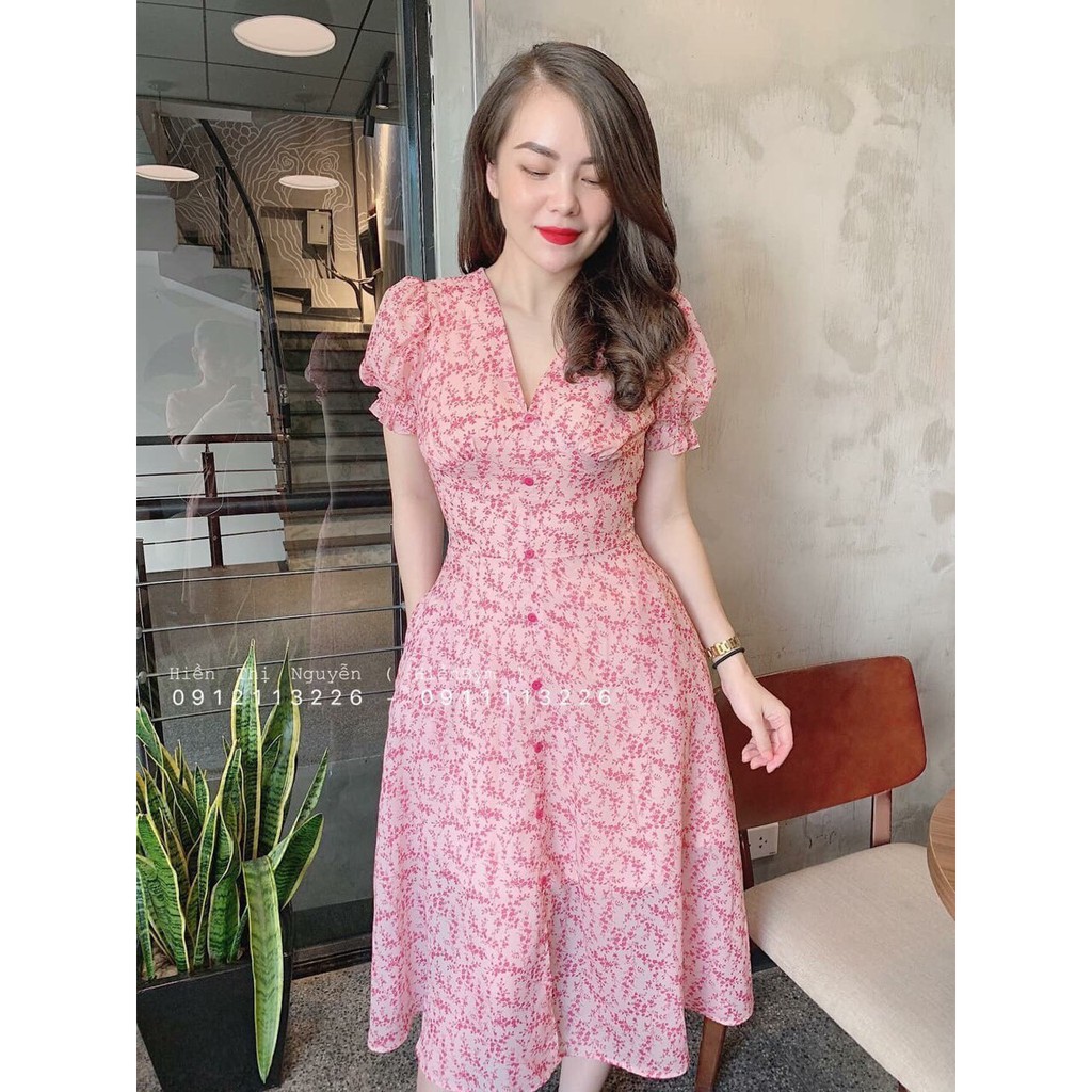 VÁY HOA HỒNG NHÍ SIÊU XINH