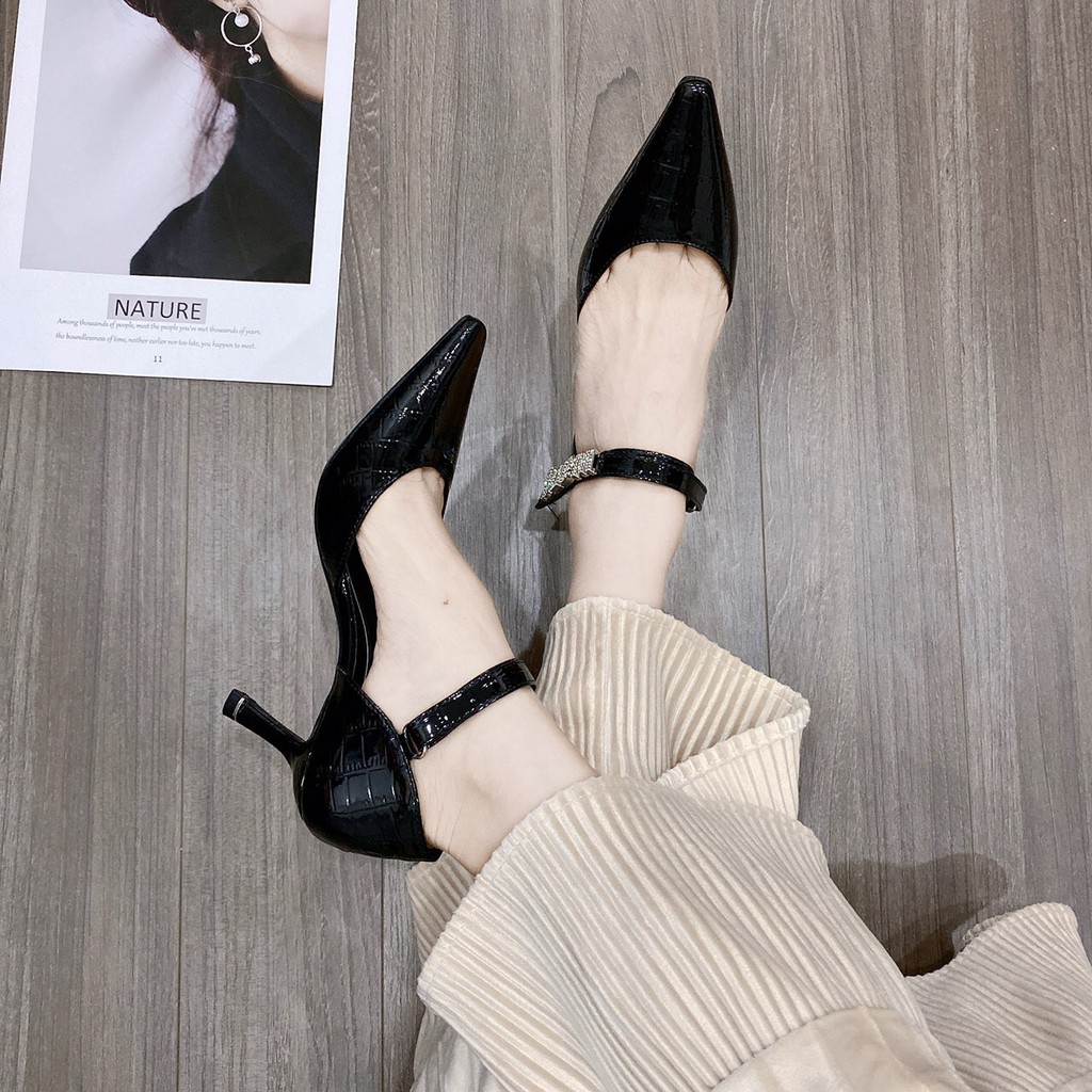 Giày cao gót 5p khoá dán ôm chân phom đẹp đủ size