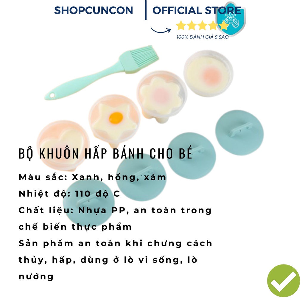 Khuôn hấp trứng hộp làm bánh flan silicon hình thú, khuôn hấp bánh làm rau câu chịu nhiệt