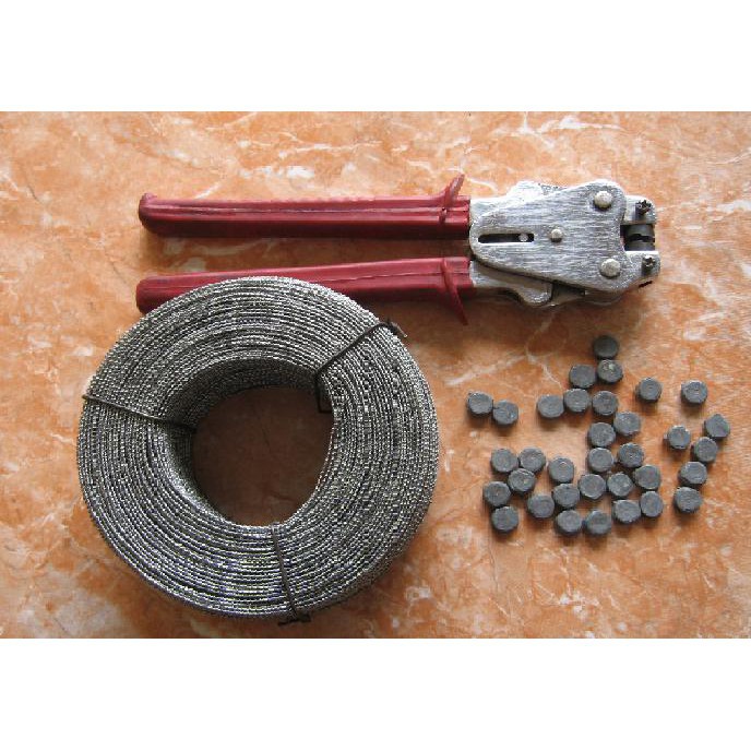 Combo kìm + hạt + dây chì niên phong/ Hạt chì niêm phong, dây chì niêm phong, seal niêm phong