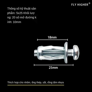 Đai ốc cánh hoa tấm sắt rỗng tấm nhựa cố định ô tô bu lông nở cố định vít nở neo bu lông