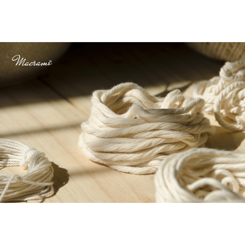 Dây thừng thắt Macrame 3 xoắn (2mm, 3mm, 4mm,5mm)_ Macrame Twine I Phụ kiện Macrame