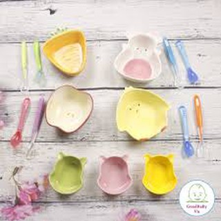Bát ăn dặm gốm sứ cao cấp hình thú,hoa quả goodbaby bg - vjnh263