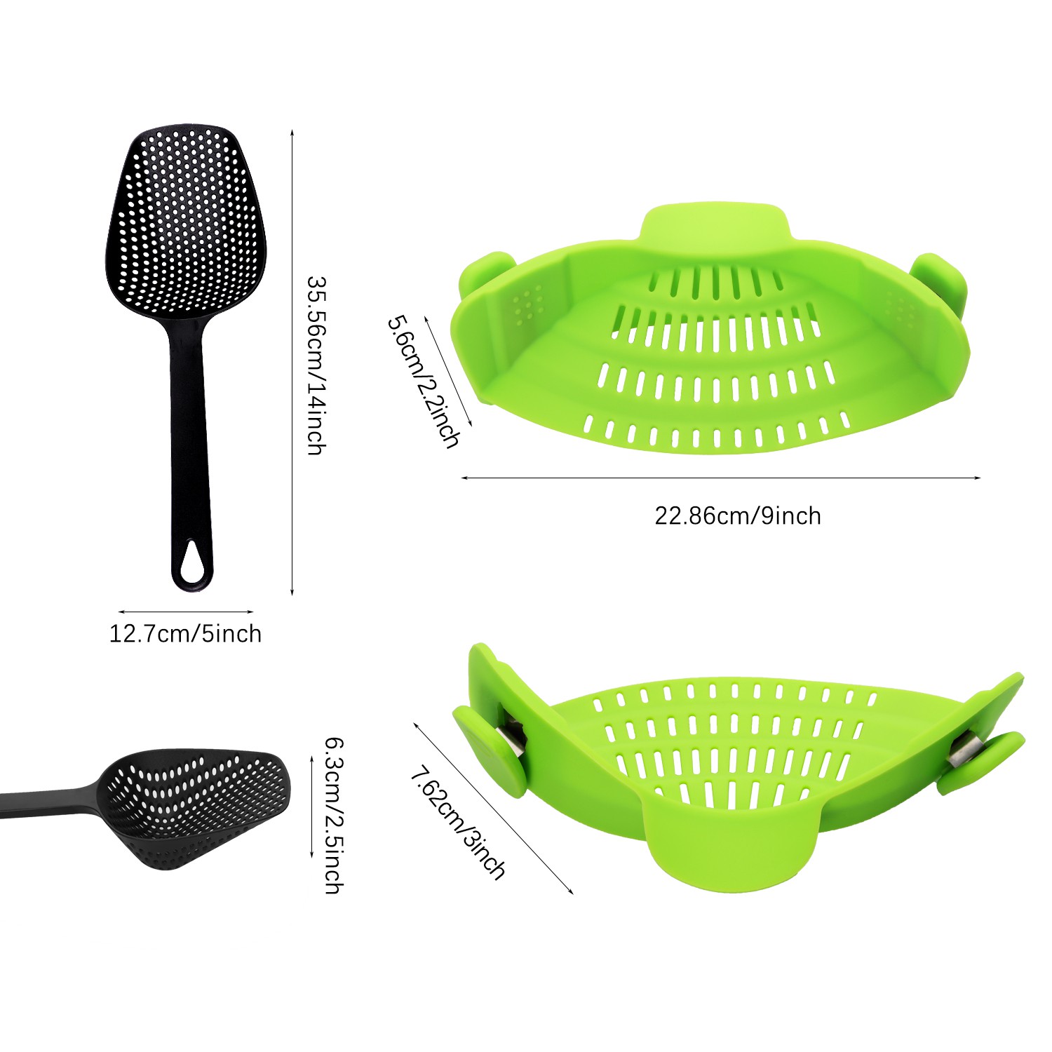 WONDERFUL Spaghetti Clip on colander Suitable Food grade grease Pasta strainer Strainer pot Cooking Trainers for kitchen Spoon Filter Clip Clip on strainer Kitchen &amp; dining room tables/Multicolor