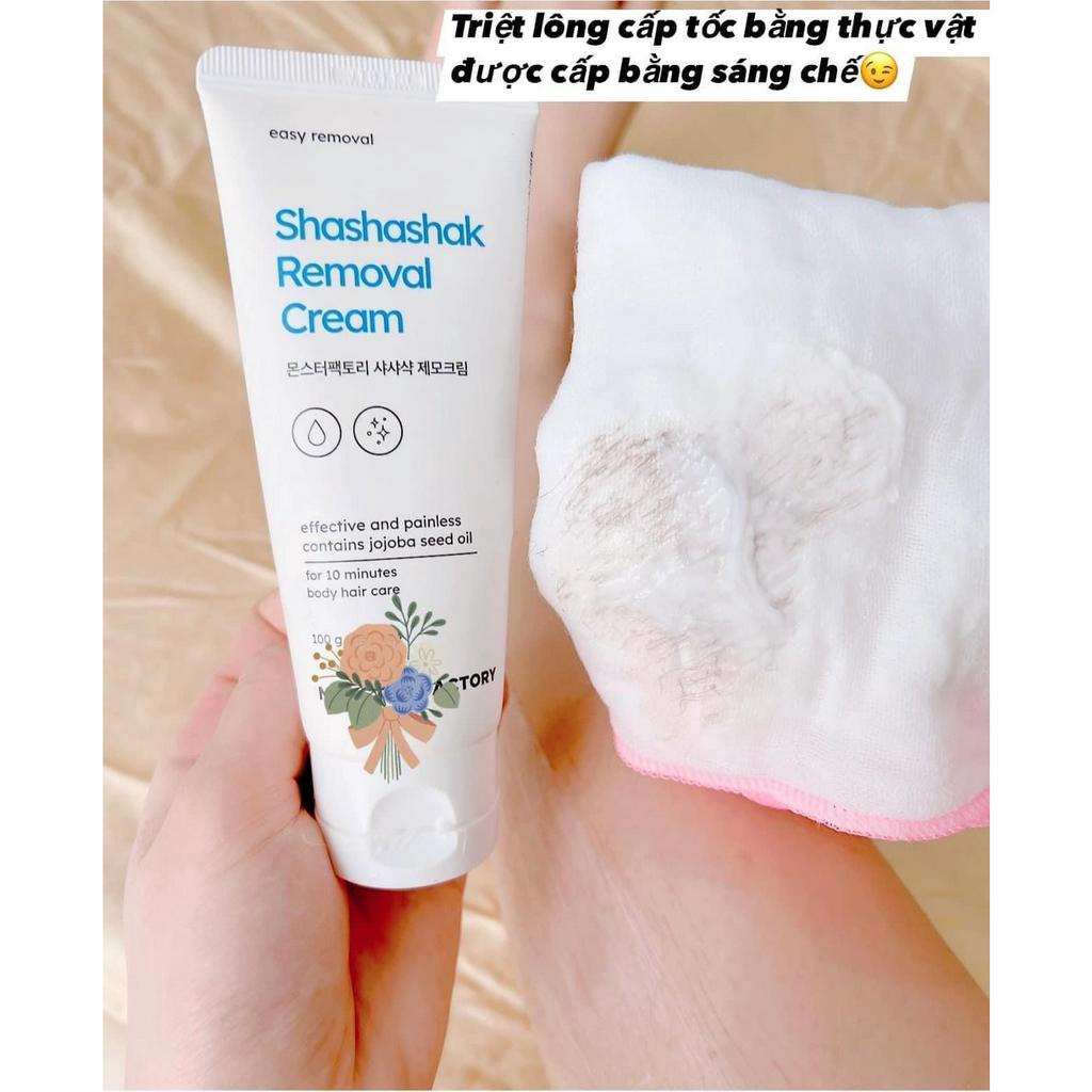 ShakShashak Removal Cream Kem Tẩy Lông Monster Factory 100 g, Triệt Lông Nhanh Chóng, Dịu Da - Săn Sale Hương Chất