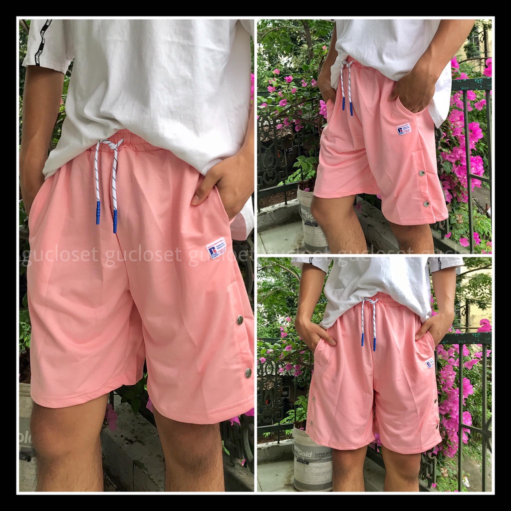 Quần đùi Unisex mùa hè kiểu dáng Basic eo chun phong cách thể thao năng động | BigBuy360 - bigbuy360.vn