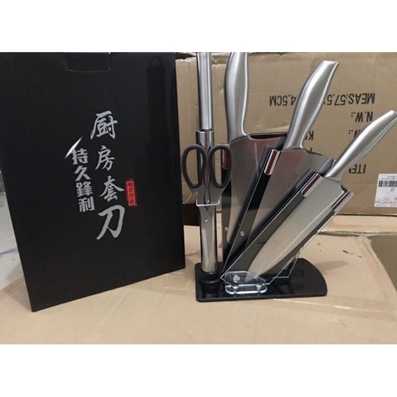 Bộ dao inox 6 món Nhật Bản-Bao bì không đẹp