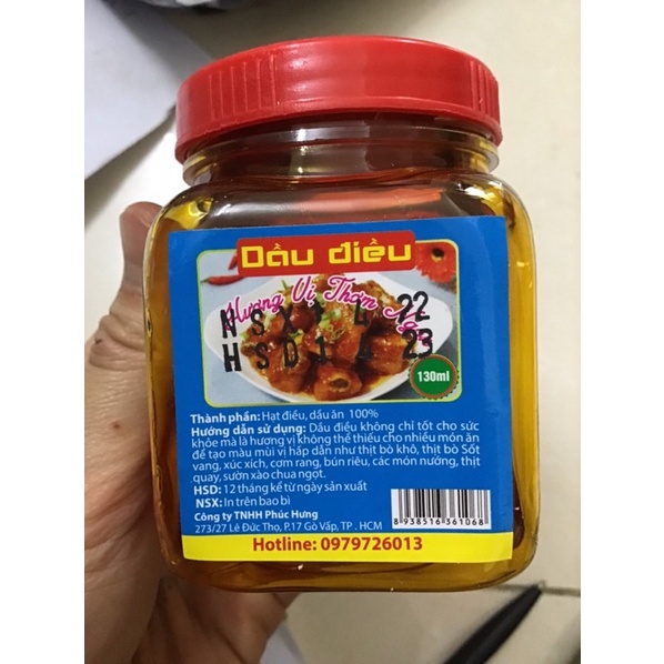 Dầu điều đỏ lọ 130ml thơm ngon