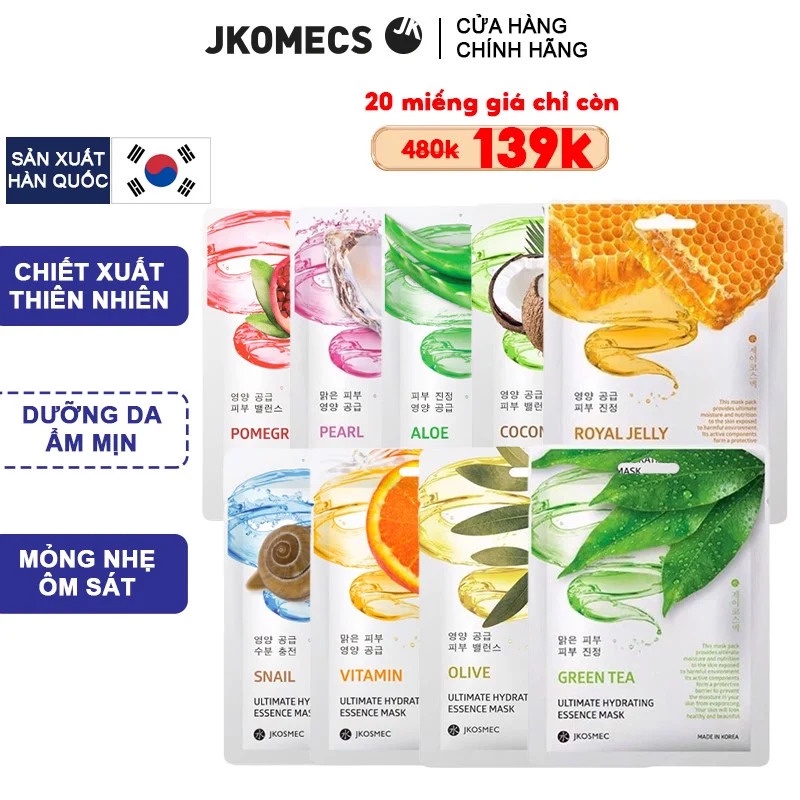 Mặt nạ giấy Tinh Chất Cấp Ẩm Jkosmec Ultimate Hydrating Essence Mask Linh Giang