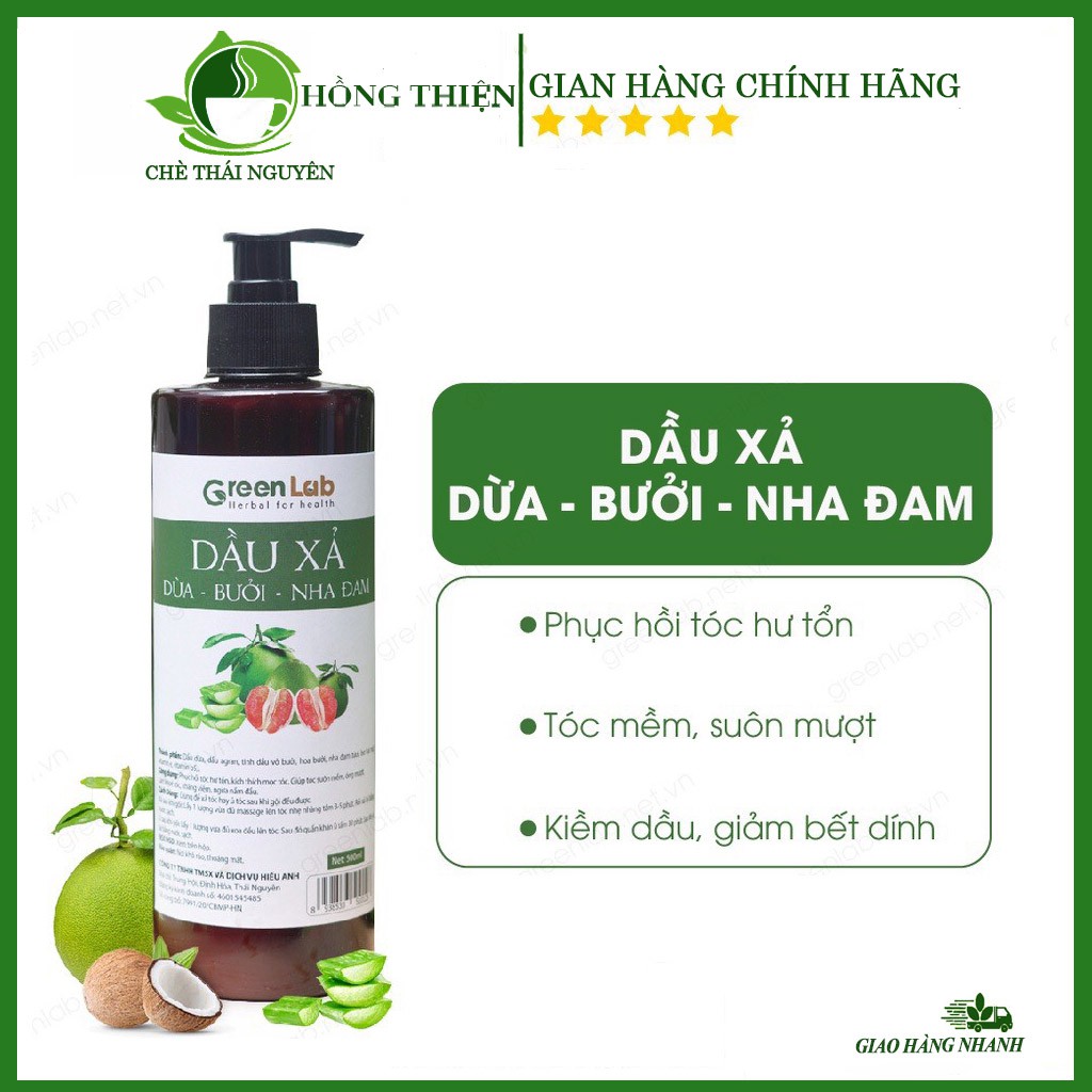 Dầu Xả Dừa Bưởi Nha Đam Greenlab