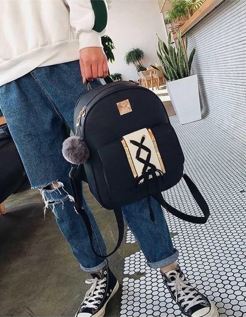 Balo Thời Trang Da Mini Đan Nơ Túi