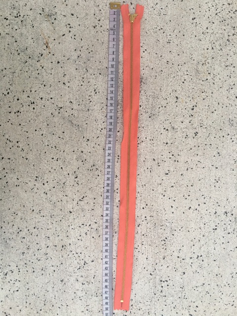 Dây Kéo YKK Số 3 50cm Răng Kim Loại Mạ Vàng Không Có Tay Kéo Cao Cấp Hàng Công Ty