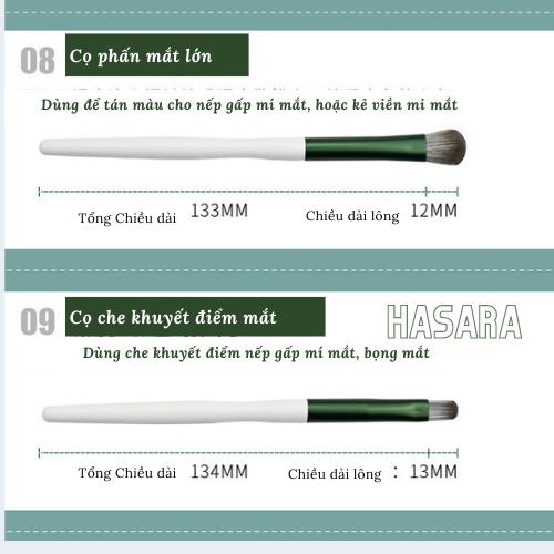 Cọ trang điểm cá nhân chuyên nghiệp cọ lông mềm mịn HC009 - Hasara