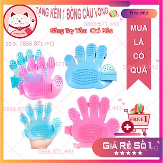 Găng Tay Tắm  Chó Mèo ⚡𝐅𝐑𝐄𝐄𝐒𝐇𝐈𝐏⚡ Găng Tay Tắm Bàn Chải Tắm Cho Thú Cưng