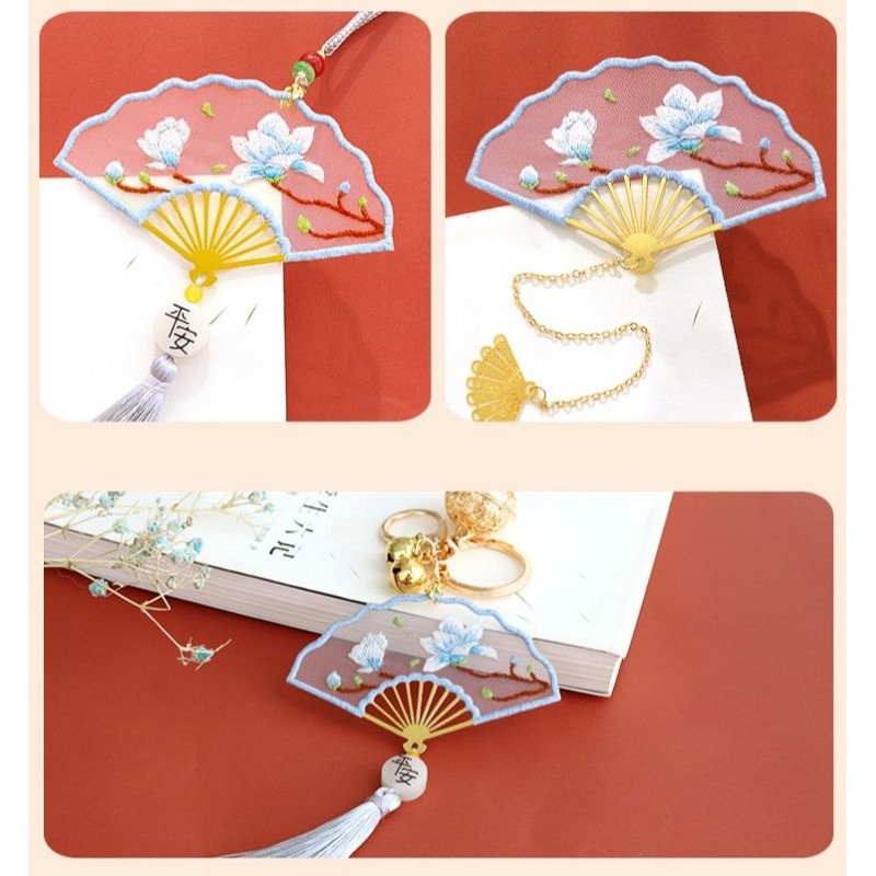 Bộ thêu dây treo, móc khóa bình an, kẹp sách