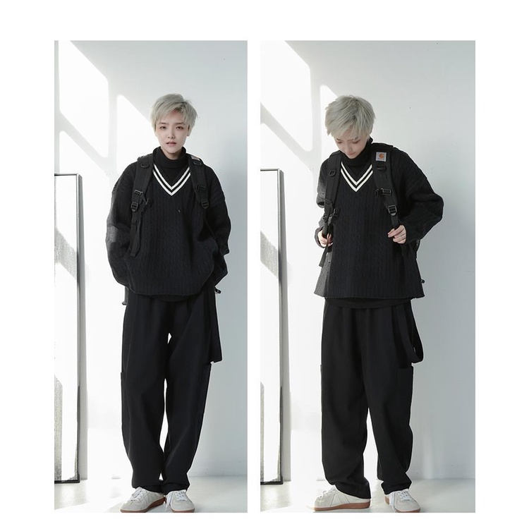 Áo Khoác Cardigan Dệt Kim Dày Dặn Phong Cách Nhật Bản Cho Nam Giới