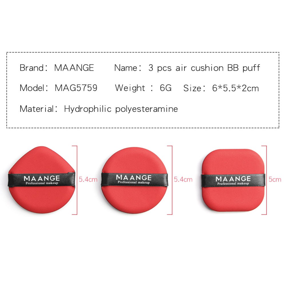 Bộ 3 miếng mút / đệm khí MAGEFY dễ dàng mang theo