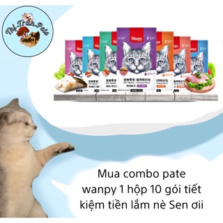 Pate Wanpy cho mèo gói 80gr- Combo 1 hộp 10 gói siêu rẻ