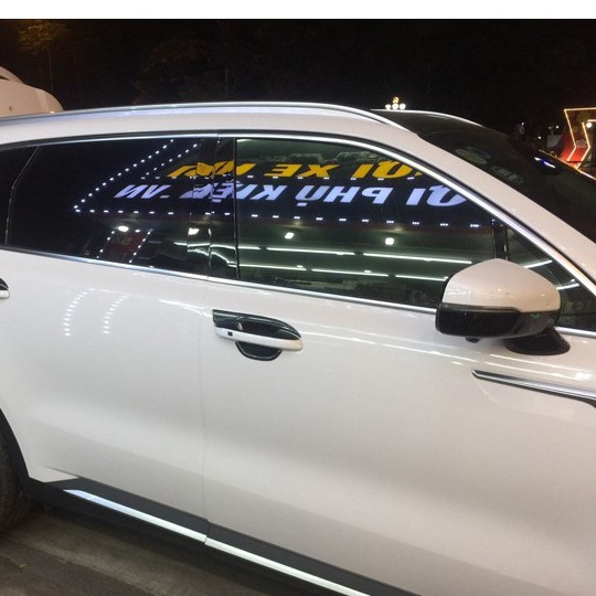 Ốp tay nắm, hõm cửa cacbon xe Kia Sorento 2021 vân Carbon cao cấp