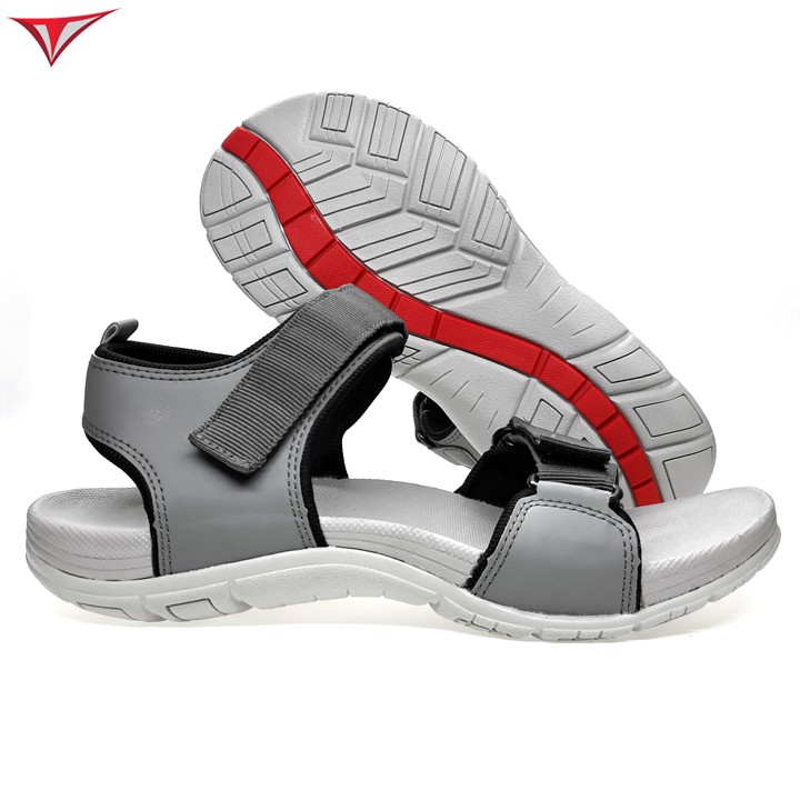 Giày Sandal Việt Thủy Quai Ngang Nam Xám - VT09