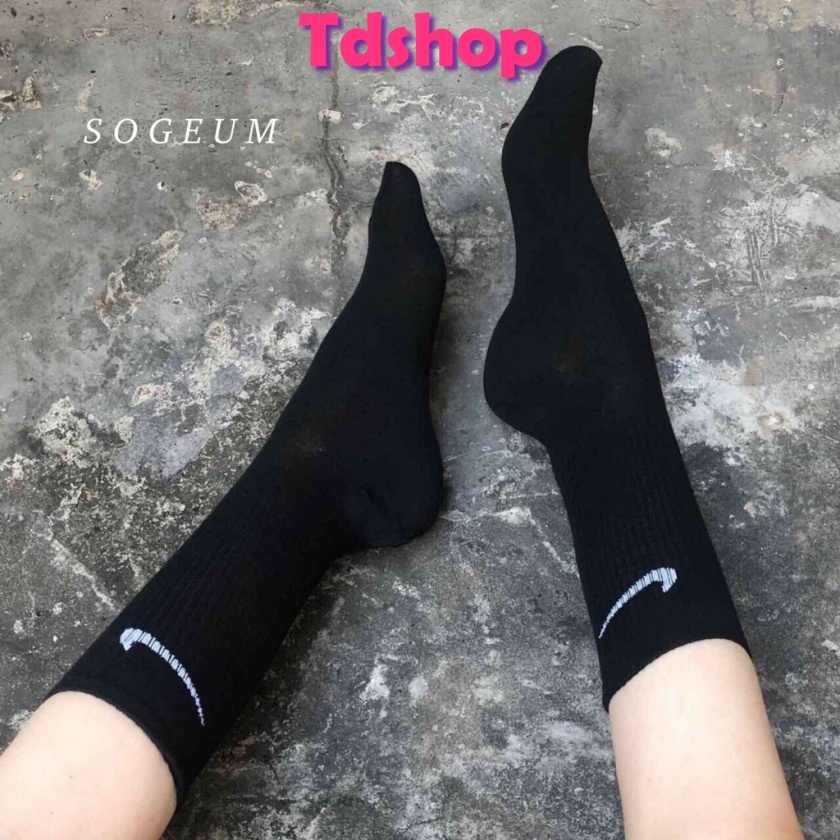 Tất Vỡ Nam Nữ Unisex Thể Thao Đen Trắng Dệt Kim Cao Cấp | Tdshopnt - T01