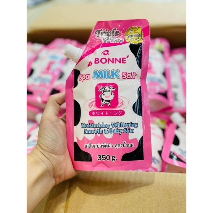 Muối tắm sữa bò tẩy tế bào chết A Bonne Spa Milk Salt 350g Thái Lan ( Hàng Công Ty Có Tem Phụ ) GentsOfficialStore | BigBuy360 - bigbuy360.vn