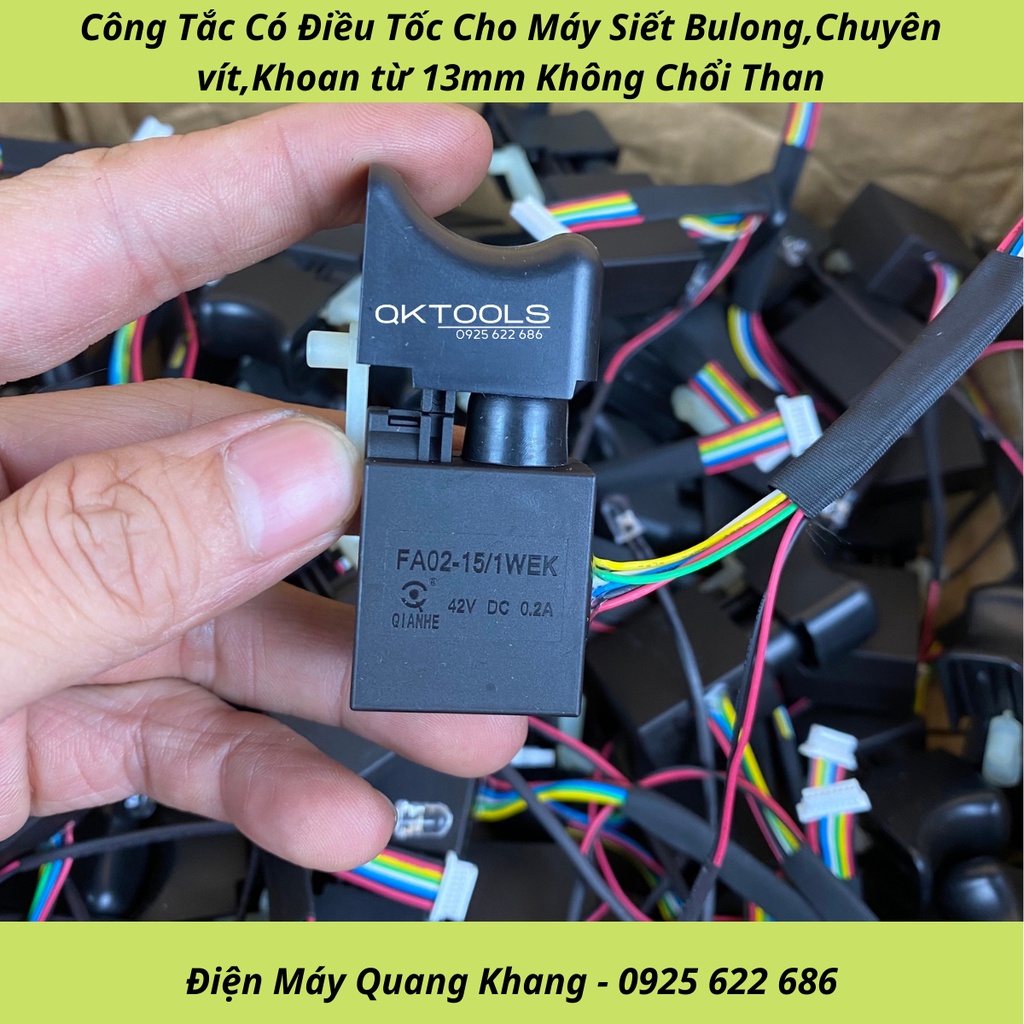Công Tắc Cò Điều Tốc Cho Máy Siết Bulong , Máy Khoan chạy từ 13mm , Máy Chuyên Vít Không Chổi Than