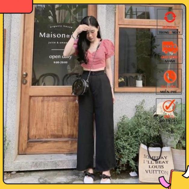 Quần ống rộng , Quần culottes đũi dáng dài siêu Hot xmtk404
