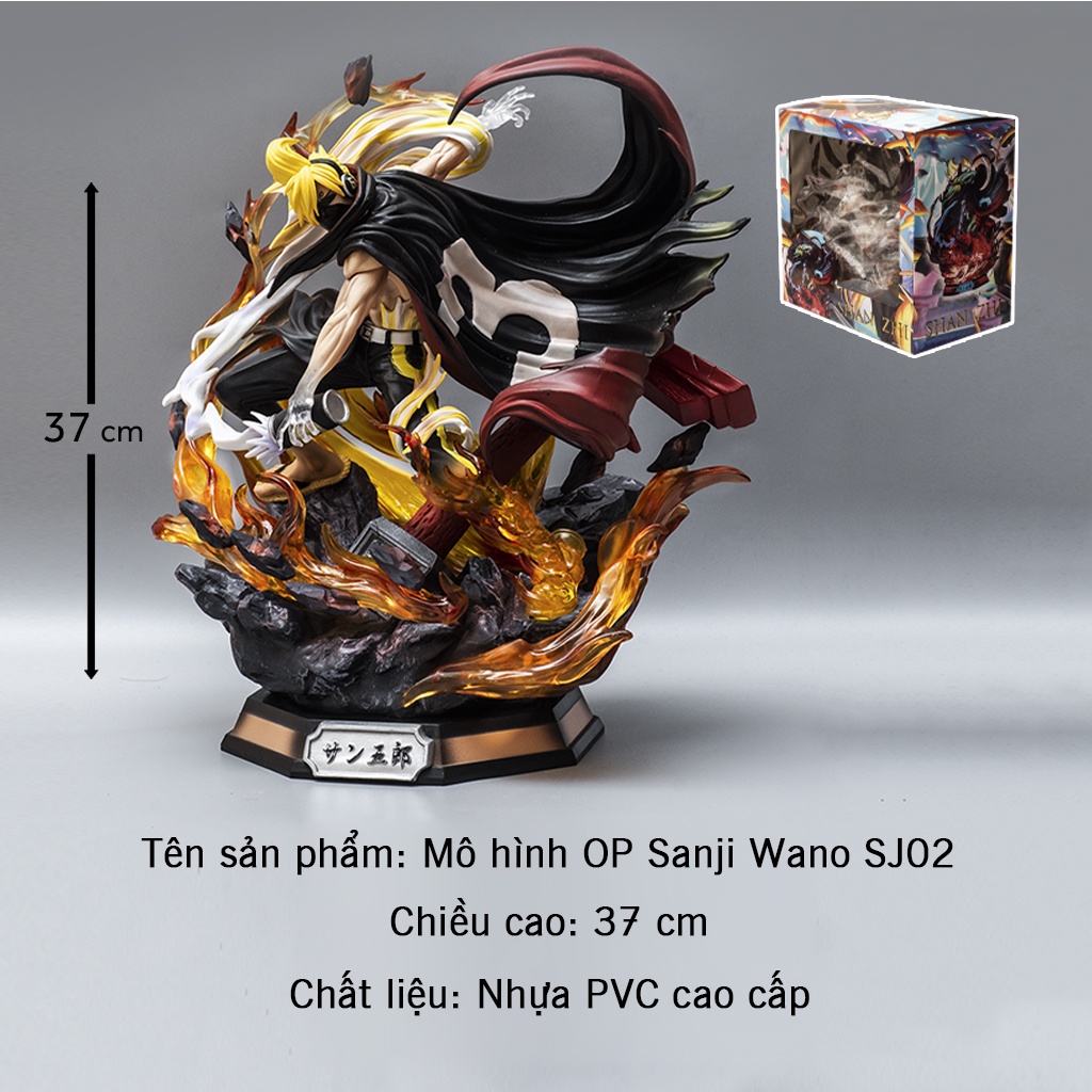 Mô hình One Piece Sanji Wano Raid Suit cao 37cm nặng 3,2kg mô hình One Piece Figure Sanji băng Mũ Rơm Haki Shop