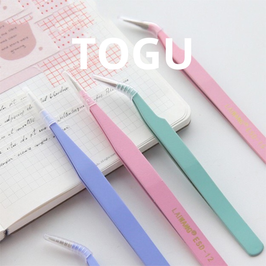 Nhíp gắp sticker màu macaron TOGU kẹp gắp hình dán hỗ trợ trang trí sổ tay bullet journal