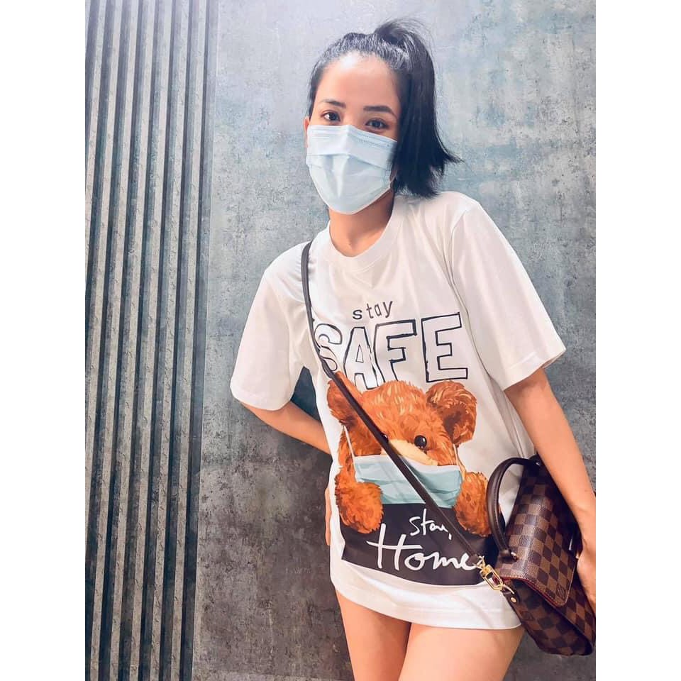 Áo Thun Tay Lỡ Gấu Safe Phòng Dịch Siêu Đẹp CAMNHUNG Áo Thun Nam Nữ Unisex Hot Hit