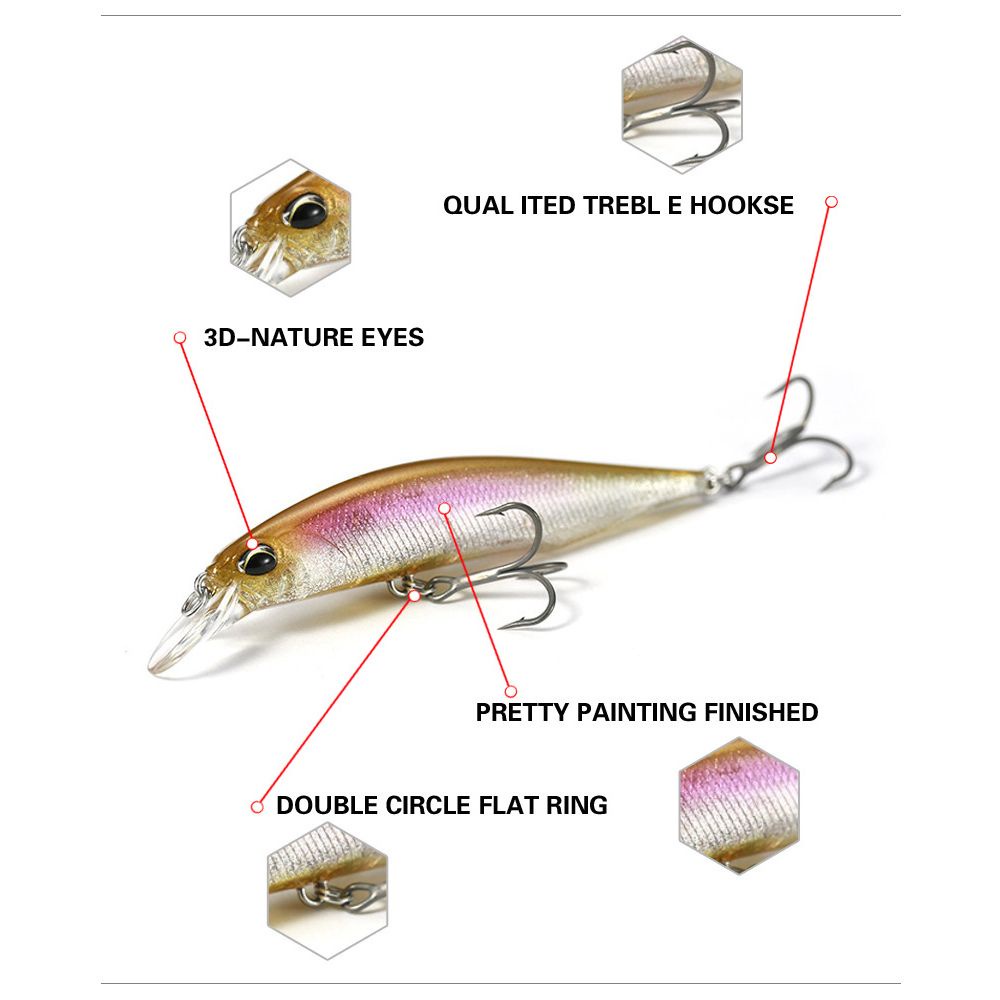 Mồi Câu Cá Nổi Màu Đồng 85mm/8g Mới