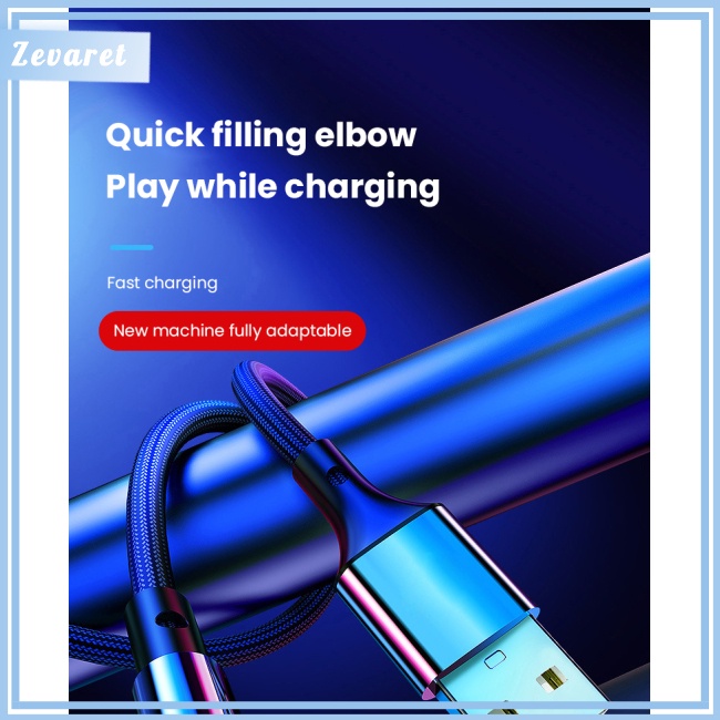 Dây Cáp Sạc Usb Nhanh Xoay 90 Độ Hình Chữ L Bằng Hợp Kim Nylon Tương Thích Với Iphone 13 12