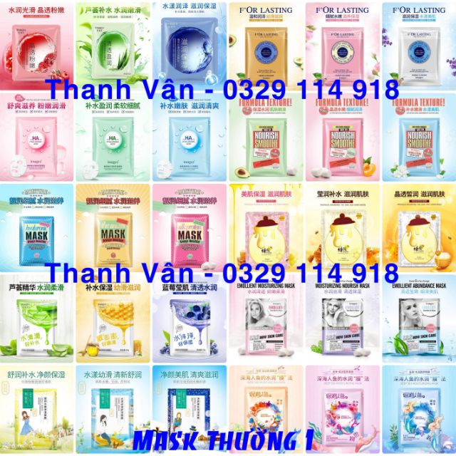 Combo 300 mask nội địa thường cho khách