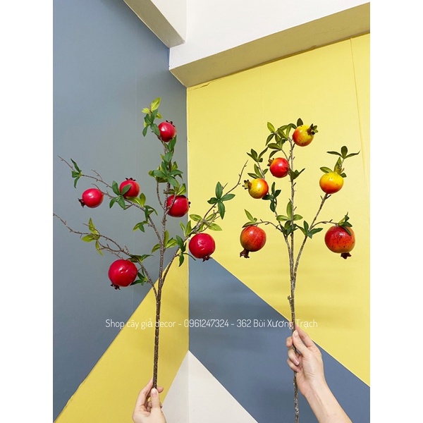 cành lựu giả 6 quả/cành - 80cm