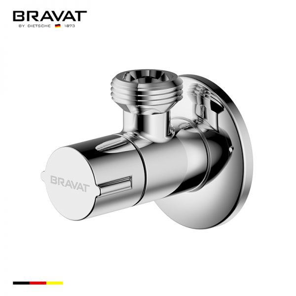 Van góc chia nước bồn cầu Bravat D537CP-ENG