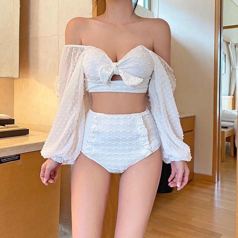 Bikini Tay Dài Quảng Châu Lưng Đan Chéo Sang Chảnh Sexy Tôn Dáng Ulzzang Hottrend 2021 | BigBuy360 - bigbuy360.vn
