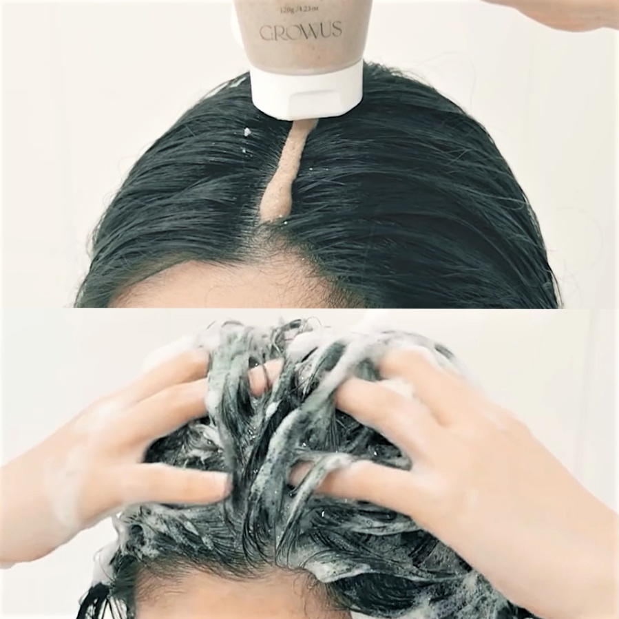 Liệ.u pháp tẩy tế bào chết da đầu với muối biển Growus Sea Salt Therapy Scalp Scaler 250g