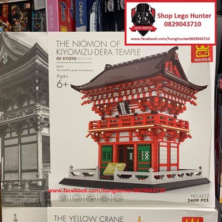Xếp Hình Architecture Wange 6212 The Niomon Of Kiyomizu Temple Đền thờ nổi tiếng Nhật Bản 2409 chi tiết